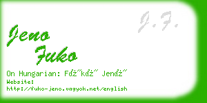 jeno fuko business card